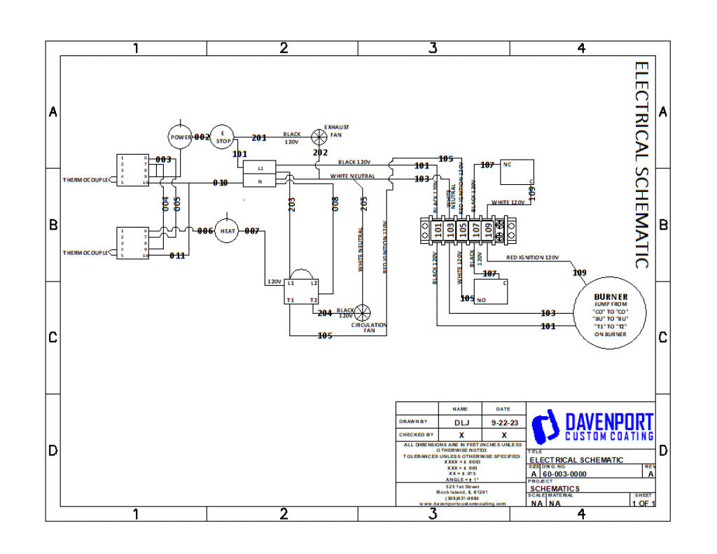 4x4x6 Powder Coating Oven