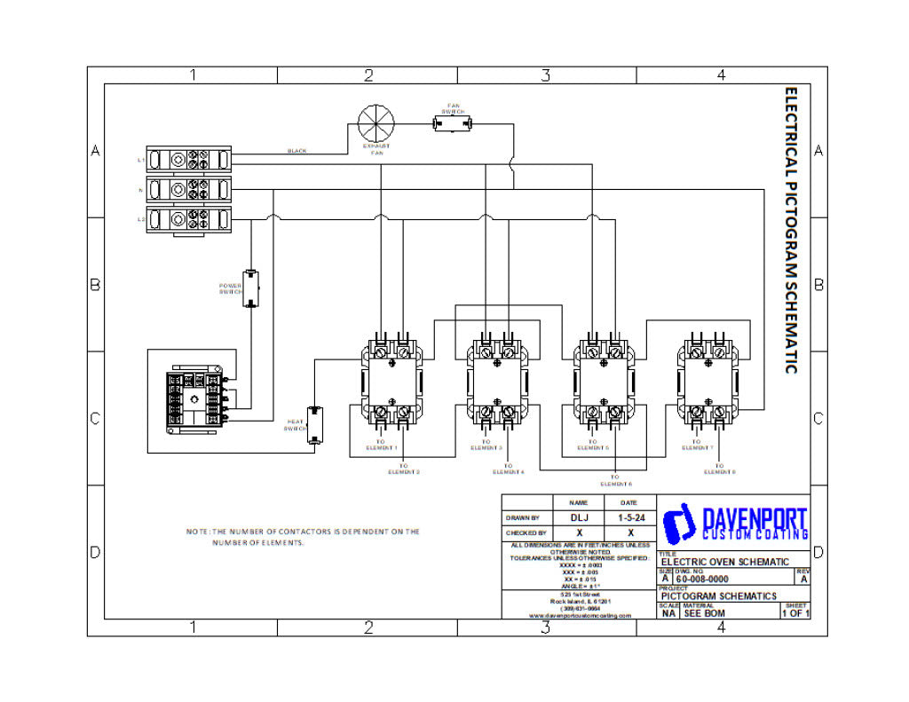 5x5x7 Electric Batch Powder Coating Oven