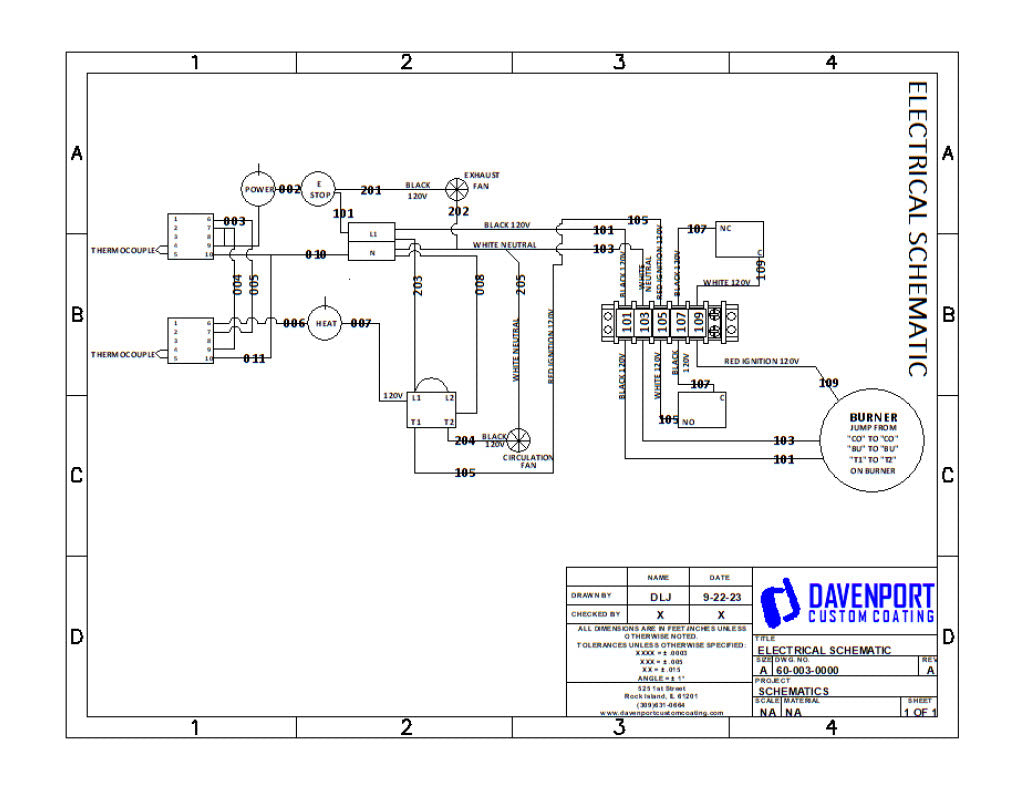 8x8x8 Powder Coating Oven