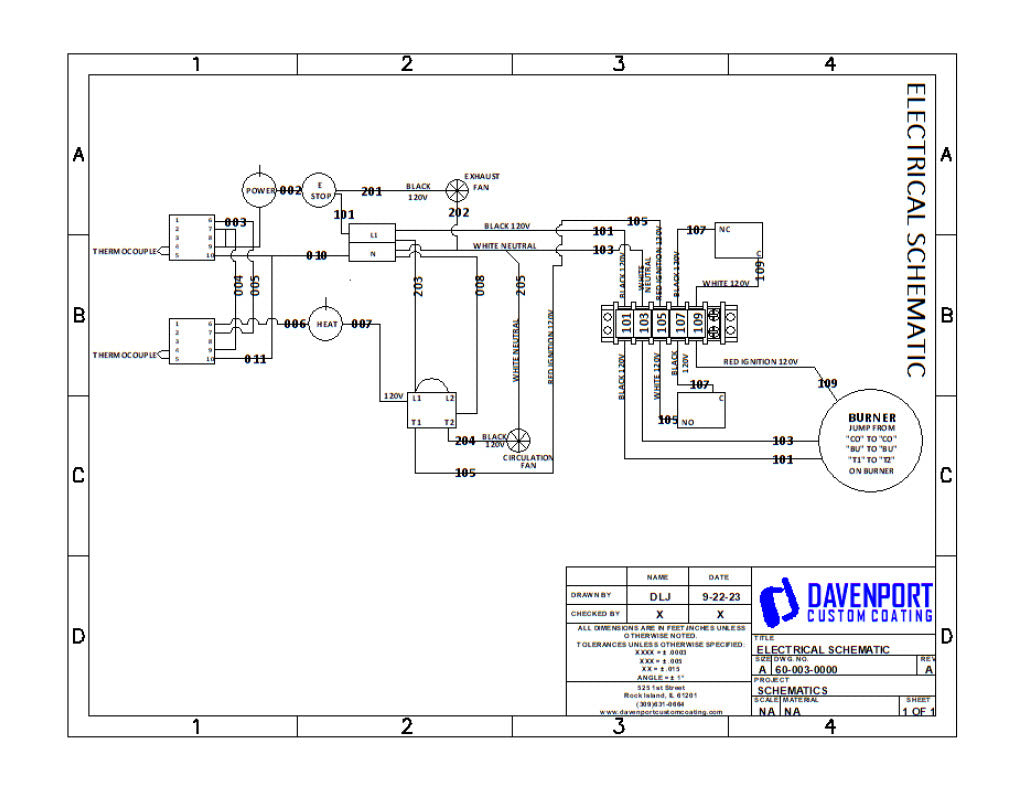 8x8x15 Powder Coating Oven